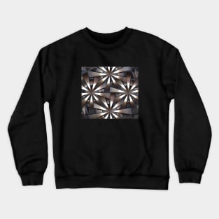 Metallic Pinwheels in Antique Brass Crewneck Sweatshirt